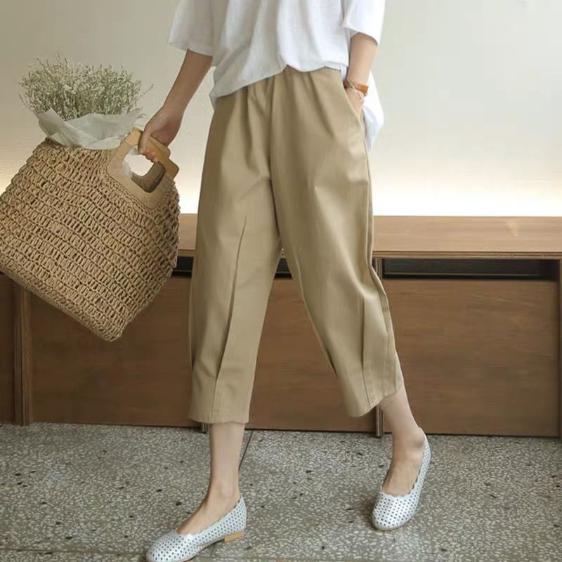 Cotton Loose Linen High Waist Pants