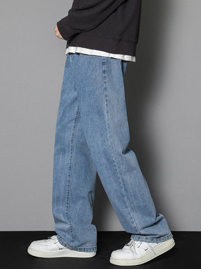 Casual Long Wide-leg Denim Pants