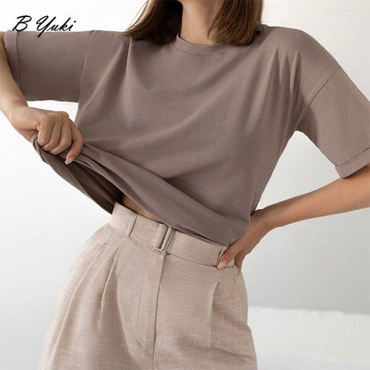 Oversized Cotton Soft Basic T Shirt