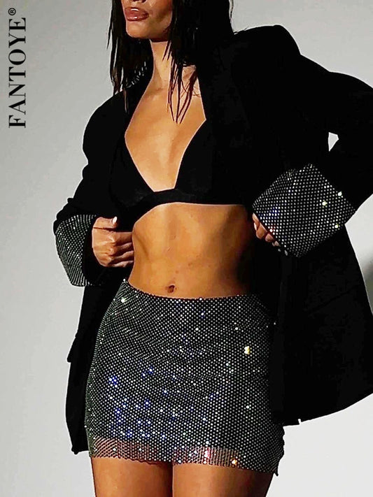 Glitter Diamond Blazer Set